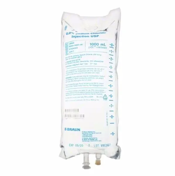 0.9% Sodium Chloride IV Bag – 1000mL