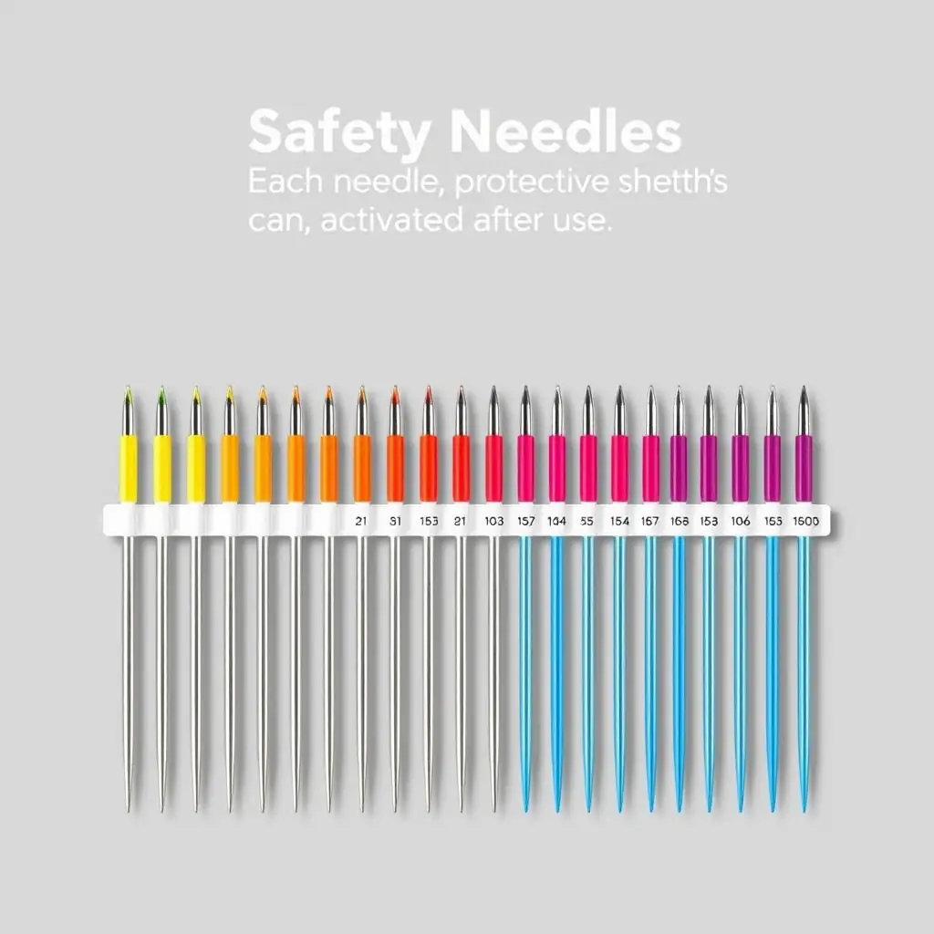 Safety Needles 22G - Pack of 20